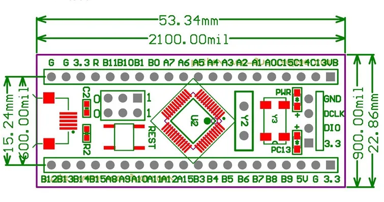 STM32F103C8T6 минимальная системная плата микроконтроллер платы основной плате STM32 ARM