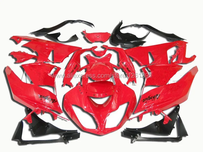 Красный черный Обтекатели для Кавасаки ниндзя ZX 6R 2009 2010 2011 ZX6R 09 10 11 ZX-6R 09 10 11 Комплект обтекателя средства ухода за кожей