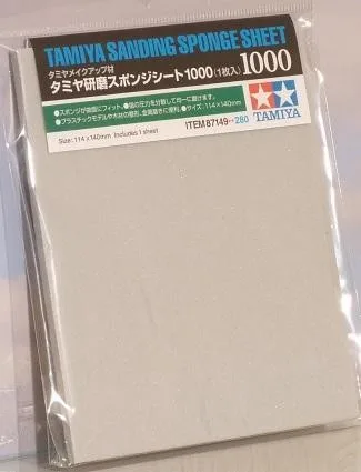 Tamiya 87149 шлифовальная губка Простыни-1000 (114x140 мм)