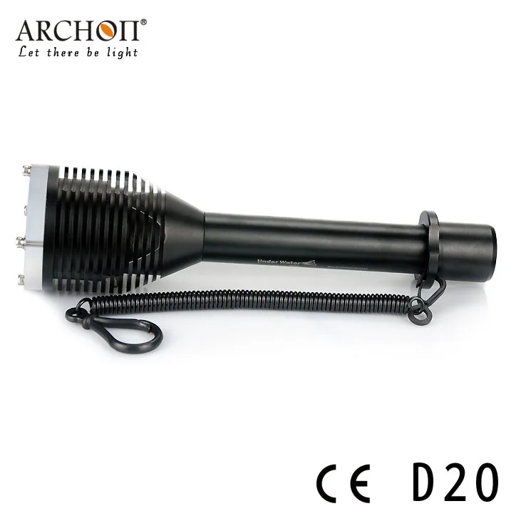 ARCHON D20 Cree XM-L T6 1200 люмен 3 режима профессиональный светодиодный фонарик для дайвинга(2*18650 или 4* CR 123A