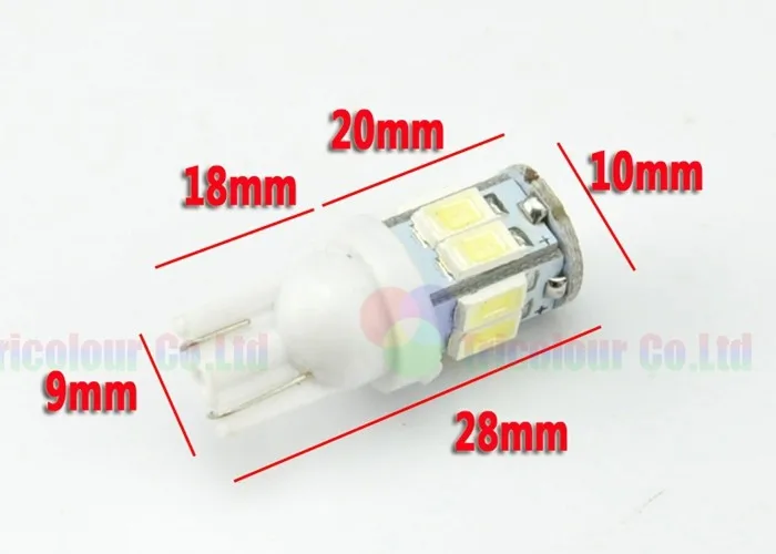 AutoEC T10 W5W 9smd 5630 5730 Led Автомобильная дверь Подсветка лампа белый 12 v 100 шт.; ; детское нижнее белье# LB72