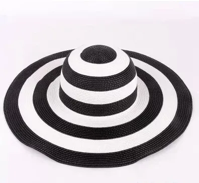 Женщины лето flodable соломы пляж шляпа, Флоппи-бей sunbonnet hat 3 цветов D-1458