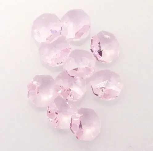 Partes da Cadeia de Contas de Vidro Cristal Octagon Lustre Suncatcher Misturar Cores 800 Pcs 14mm Aaa 1-hole High Quality Luzes e Iluminação