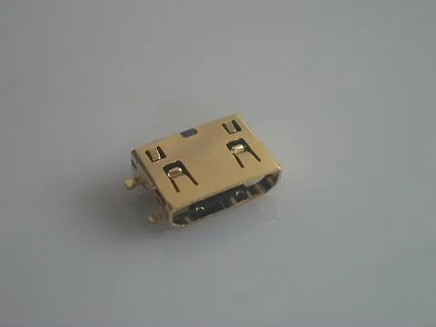 1000 шт. мини-hdmi Разъем SMD 19pin Женская Золотая пластина 2 локатора упакованы в Ленточные катушки упаковки Reflow пайки Rohs