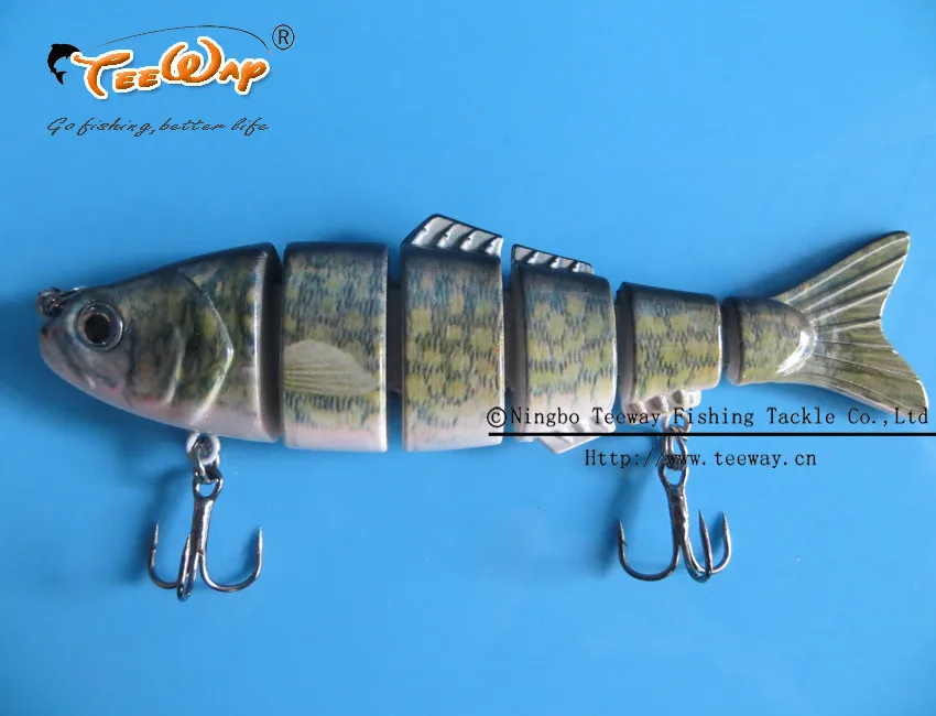 Рыбалка приманки 6 Сегмент Swimbait Жесткий приманки медленно 25 г 12 см рыболовные снасти FL6-LQ нахлыстом