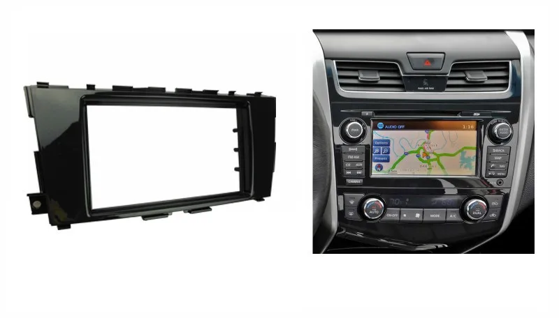 Двойной Din Facia для NISSAN Teana, Altima 2012+ Радио CD DVD стерео панель тире Установка отделка фасции Комплект лица объемного кадра