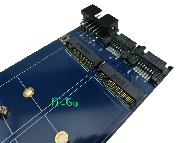 Двойной 7pin SATA для Dual M.2(NGFF) SSD адаптера