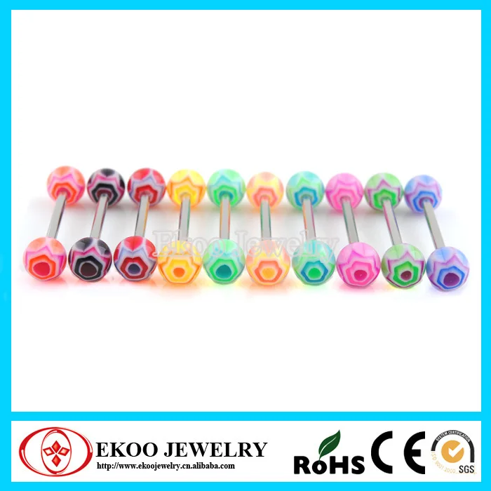 1442439T 316L Surgical Steel Barbells with UV Spider Web Balls Cheap Tongue Rings.jpg