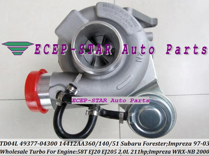 TD04L 49377-04300 49377-04100 14412-AA151 Турбокомпрессор Для SUBARU FORESTER 98-04, автомобильные аксессуары, брелок для автомобиля SUBARU, 97-03 WRX-NB 2000 58 T EJ205 2.0L 211HP