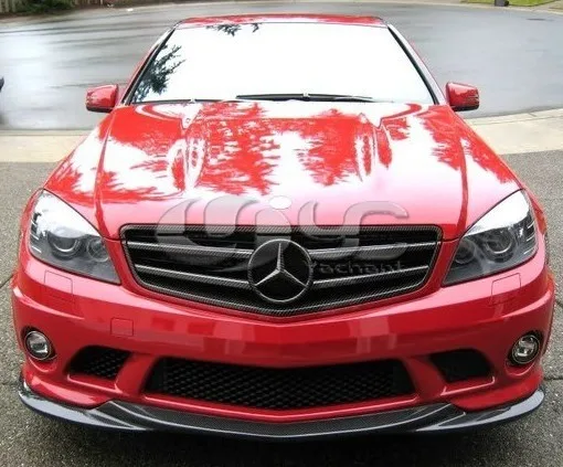 Стеклопластиковый волокно Стекло AMG-спортивный Стиль передний бампер губы подходит Non-C63 модель подходит только для 2008-2011 Mercedes Benz W204 C300 C350
