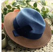 Летние шляпы для женщин Chapeau Femme Солнцезащитная Шляпа Пляжная соломенная шляпа Панама Большие широкие полями черная лента панамный бант Женская шапка