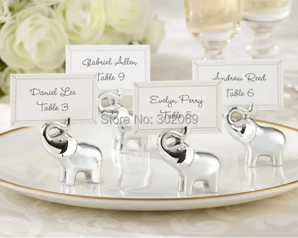 Lucky in love silver-finish lucky elephant place card-photo holder.jpg