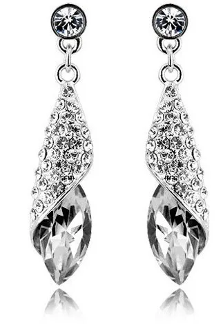 Pendientes Brincos Роскошные Длинные Diamante Серебряный Красный Кристалл серьги Красный горный хрусталь украшения