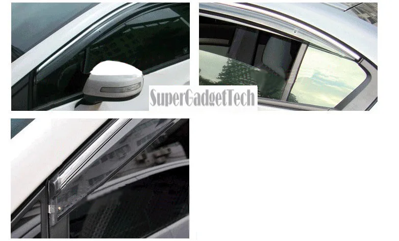 Jinke 4 шт. лопасти боковые окна Дефлекторы двери солнцезащитный козырек щит для Honda Civic 2012