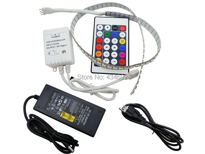 50 см, 72 шт. 5050 RGB SMD 2811IC Светодиодные ленты Метеор узор гибкий свет+ ИК-пульт дистанционного управления+ 5 V 5A Питание