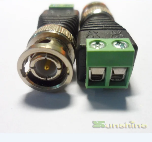 Hamrolte 100 шт./лот мини Коаксиальный CAT5 CCTV BNC разъем BNC обжимной разъем для системы видеонаблюдения