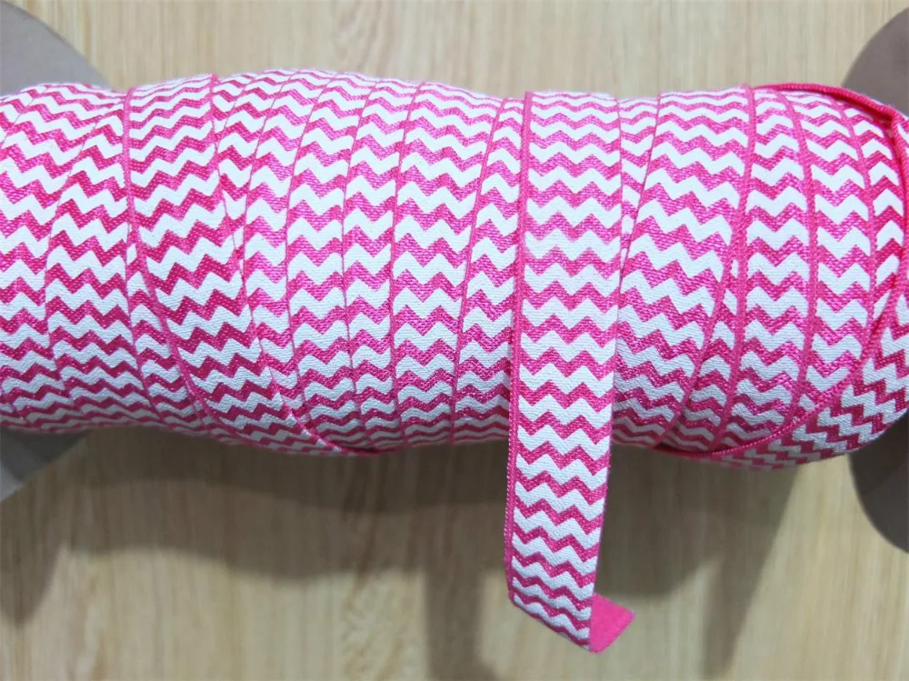 5 метров/цвет Chevron резинки 5/8 ''враг DIY Craft Аксессуары для одежды волосы луки повязки для волос ленты для волос