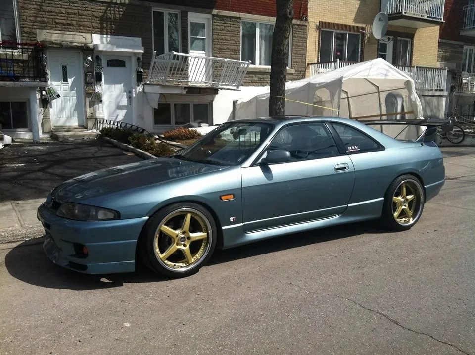 R33 GTS/GTR Би-R Стиль углеродное волокно задний спойлер заднего крыла