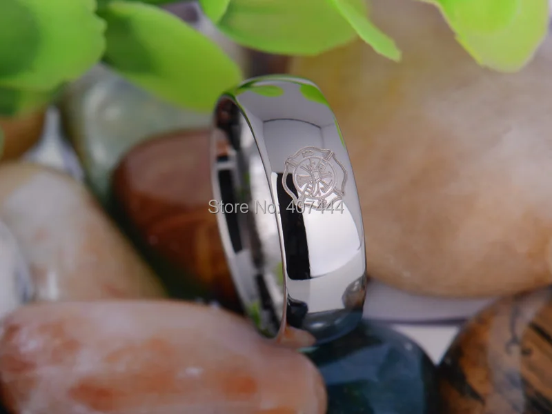 Бесплатная доставка YGK JEWELRY Лидер продаж 8 мм серебряные блестящие Polsih купол пожарный Для Мужчин's Вольфрам обручальное кольцо из карбида