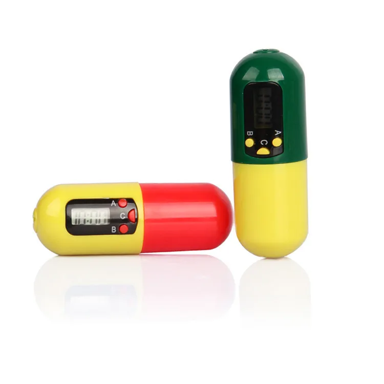 Капсула-вид таблетки коробка таймер, может держать таблетки, таблетки и капсулы