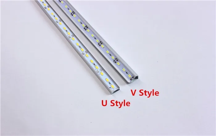 U/V стиль Глобальный Бесплатная доставка 10 шт./лот 50 см DC 12 В 36 SMD 5630 жесткий Светодиодные ленты бар свет с алюминиевой сплава В виде ракушки