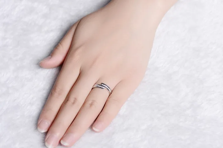 ZOCAI Новое поступление натуральный бриллиант 0,25 ct всего 18 K из белого золота с бриллиантами свадебные женские кольца ювелирные украшения Q00954A