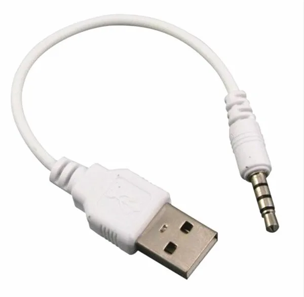 200 шт. 3,5 мм к usb-кабель для передачи данных(синхронизации) и зарядки Кабель-адаптер для iPod Shuffle 2nd Gen mp3 mp4 телефон