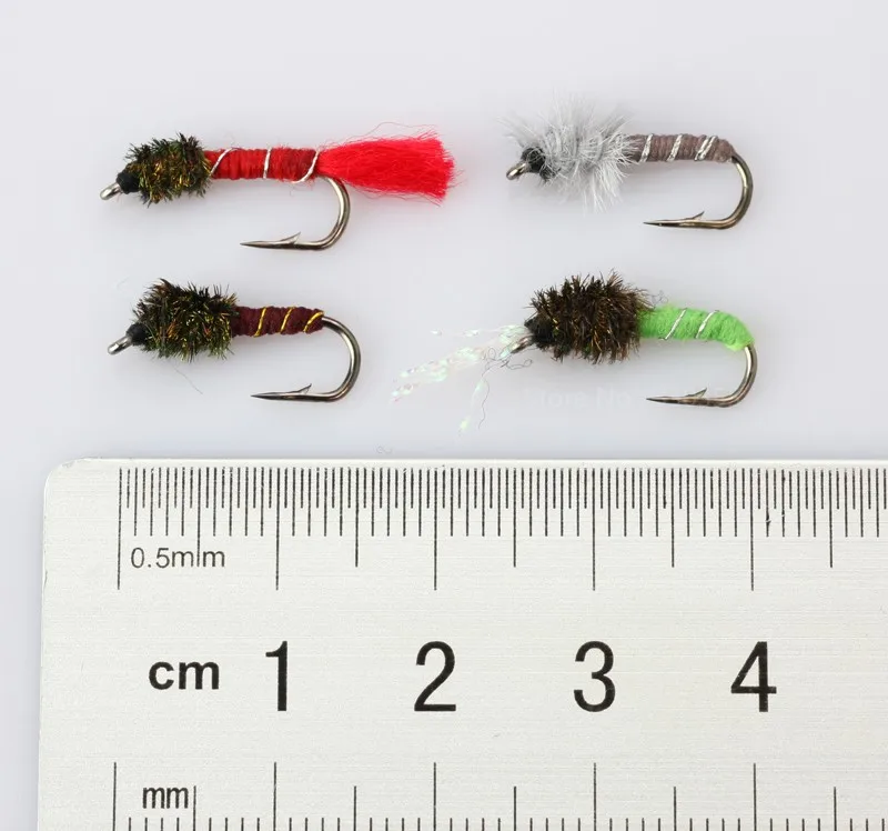 H028-40Pcs Buzzer Fly Size 10 Nymphs Flies Salmon Trout Fly Fishing Lures (8)