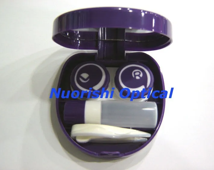 ; набор из 10 шт. смешное лицо дизайн контейнер для контактных линз с зеркалом C520 сумка для объектива коробка