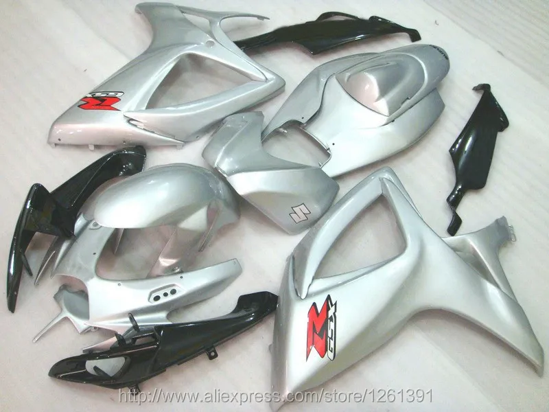 Впрыска ABS для SUZUKI K6 06 07 серебро W32445 GSXR750 GSX-R750 GSXR 750 2006 2007 GSXR-750 обтекателя Кузов