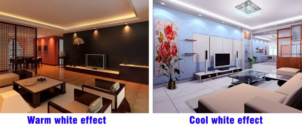 Cool white and warm white LED strip