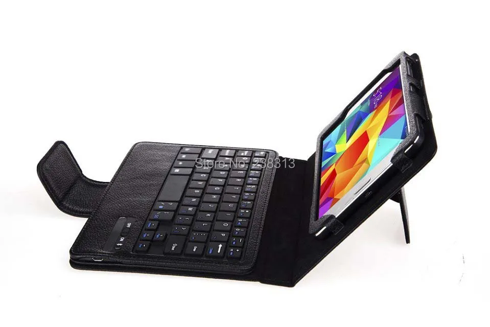 Русский Съемная Беспроводной Bluetooth клавиатура и кожаный чехол для Samsung Galaxy Tab 4 7,0 дюймов планшет T230 T231 T235