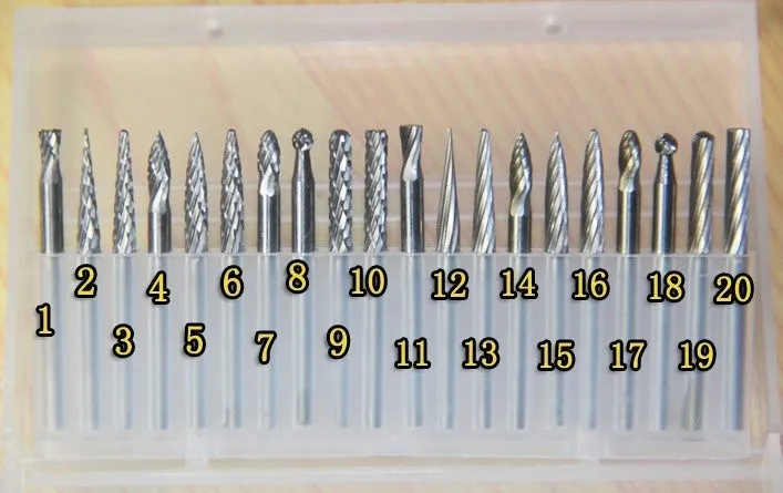 Free-Shipping-New-20pcs-Tungsten-Rotary-File-Burr-suit-3X3mm-reamer-tool-drill-bit-endmill