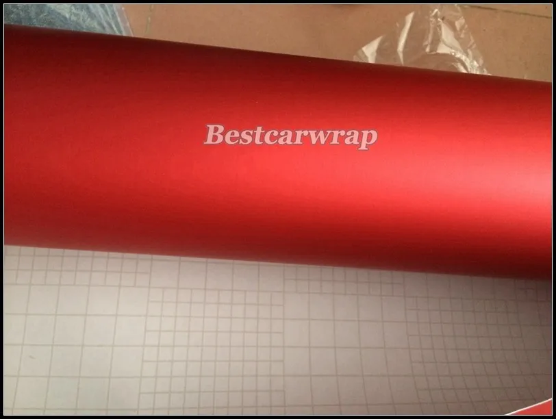 METALLIC Matte Chrome Red Vinyl Car wrapping Film Foil (8)