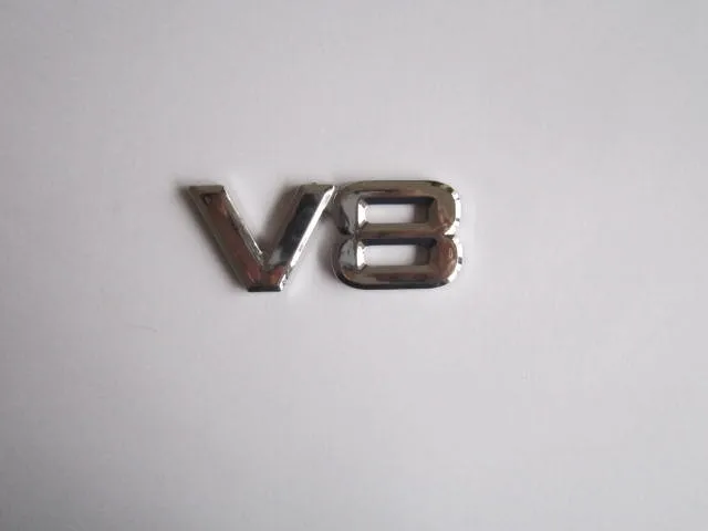 30 шт./лот) 3D металл и АБС-пластик V8 значок с эмблемой автомобиля наклейки и наклейка для автомобиля, автомобильные аксессуары