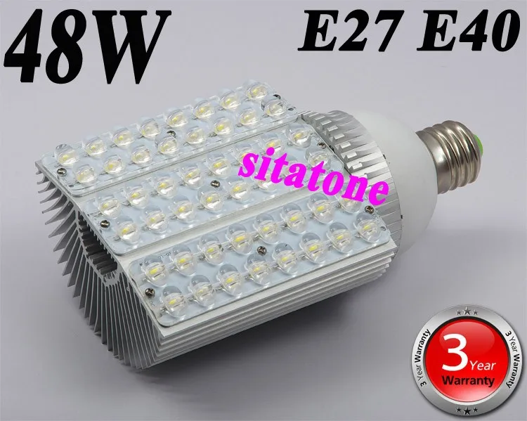 10 шт. Распродажа AC85-265V E27 E40 машинка для стрижки 48 Вт уличная Светодиодная лампа 3 года гарантии 48*1 Вт Светодиодный Лампа уличного освещения