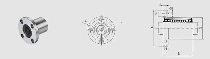 10 шт./лот LMF6UU 6 мм фланец линейный шарикоподшипник для 6 мм Линейный вал с ЧПУ