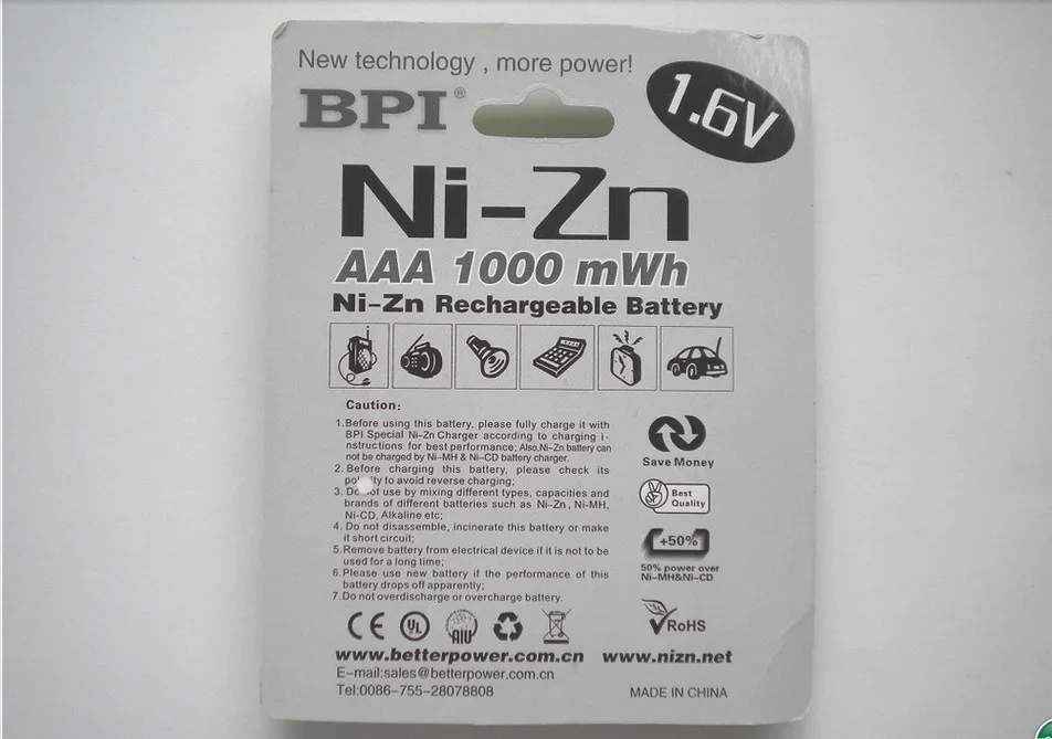 8 шт./лот 1,6 в nizn Ni-Zn aa 2500mWh аккумуляторная батарея 1,6 В аккумуляторная батарея мощная, чем Ni-MH Ni-Cd 5 лет гарантии