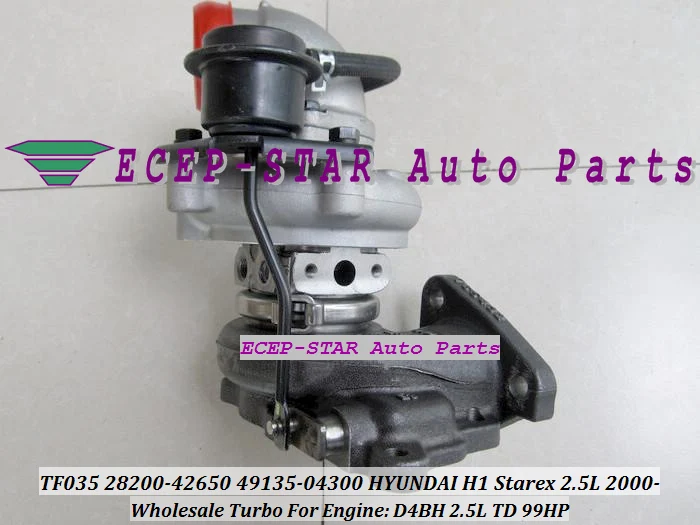 Турбо картридж CHRA Core TF035 28200-42650 49135-04300 49135 04300 49135-04302 для HYUNDAI H1 Starex 2000-D4BH 2.5L