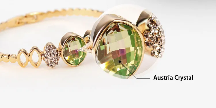Neoglory хорошее качество браслет из австрийских кристаллов Браслеты Стразы, роза Золото Цвет вечерние ювелирные изделия бренд Шарм