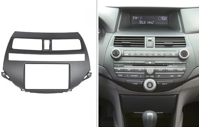 Двойной Din фасции Для Honda VII Accord 2008+ Радио DVD стерео CD панель Dash монтажный комплект отделки лицевой рамы Fasica