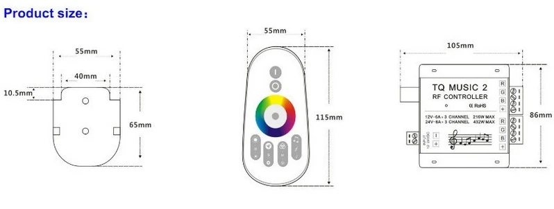 Музыкальный контроллер светодиодный контроллер с аддитивной цветовой моделью RF пульт дистанционного управления интеллектуальная