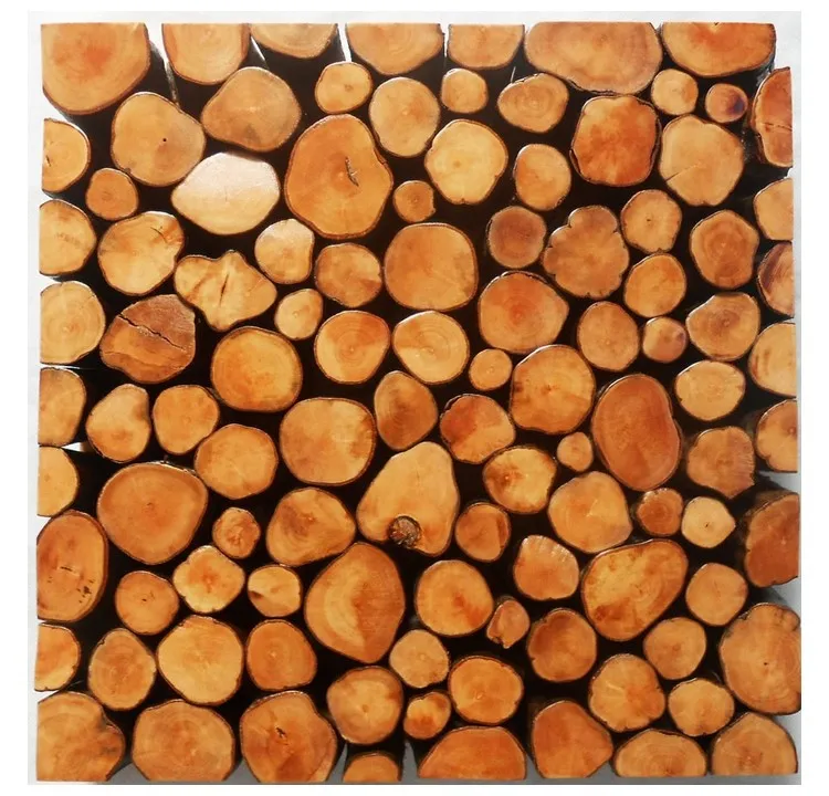 Original Rustic Wood Tile Mosaic Pattern Natural Texture Rustic Wood Tile Mosaic Pattern