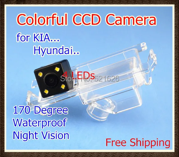 Специальный 4LED CCD Автомобильная камера заднего вида резервного копирования Парковка Камера для KIA k2(2C)/hyundai верна(2C