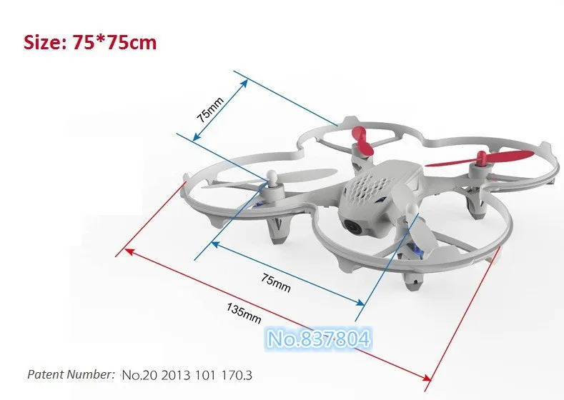 Hubsan X4 H107D FPV 4CH 6 оси Квадрокоптер RTF w/5,8G FPV 6CH передатчик и 0.3MP Камера Drone