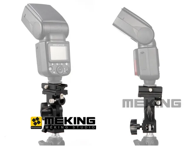Горячий 2шт Meking Вспышка Горячий башмак Speedlite крепление для зонта держатель Поворотный Светильник Стенд Кронштейн B для триггера Горячий башмак вспышка