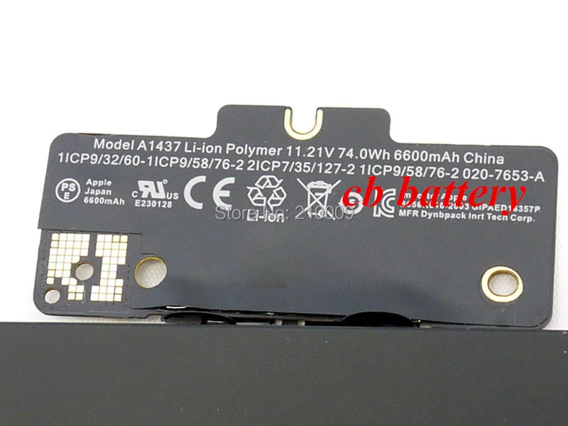 Qaulity A1437 Перезаряжаемые Батарея для Pro retina 13' дюймовая A1425 Батарея 2012 11,21 V 74Wh