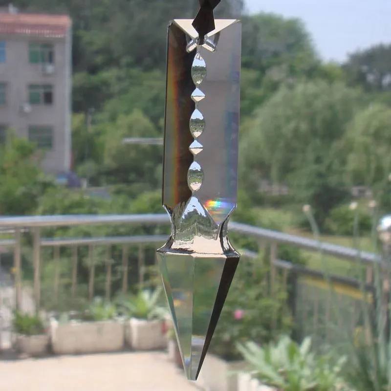 100 шт./лот, 150 мм кристалл меч призма, хрустальные люстры Запчасти, crystal Prism падение кулон для люстры Запчасти