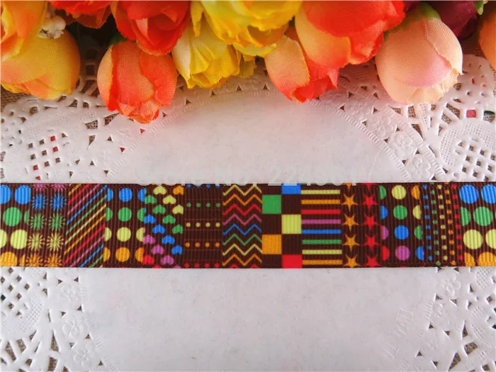 Новое поступление 7/8 ''(22 мм) diy напечатанные ленты из груша мультфильм лента diy банты для волос 50 ярдов WQ14052428
