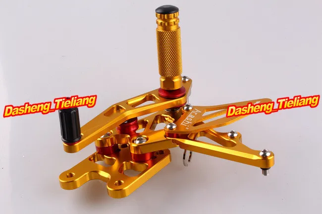 CNC мотоцикл Rearset задний Набор подножки для Suzuki GSXR 1000 GSXR1000 2007 золотой алюминиевый сплав